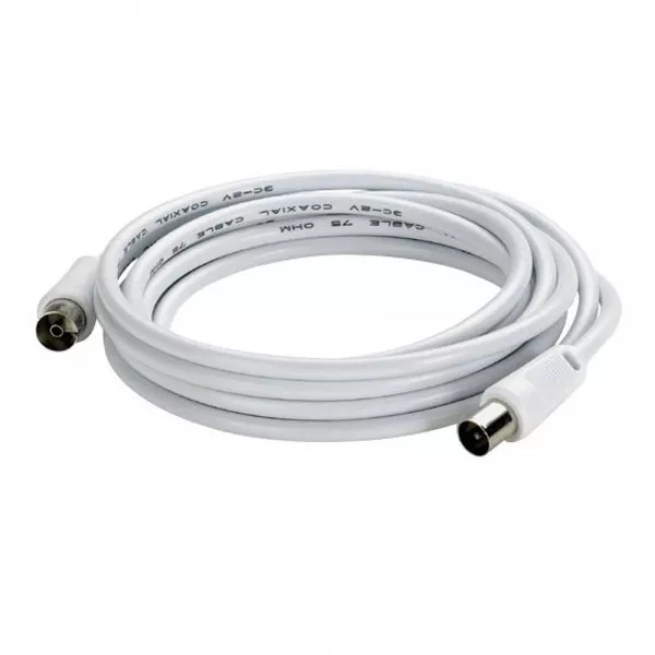legrand-rallonge t�l�vision 1 fiche femelle et 1 fiche m�le �9,52mm - longueur 5m -blanc (091025)