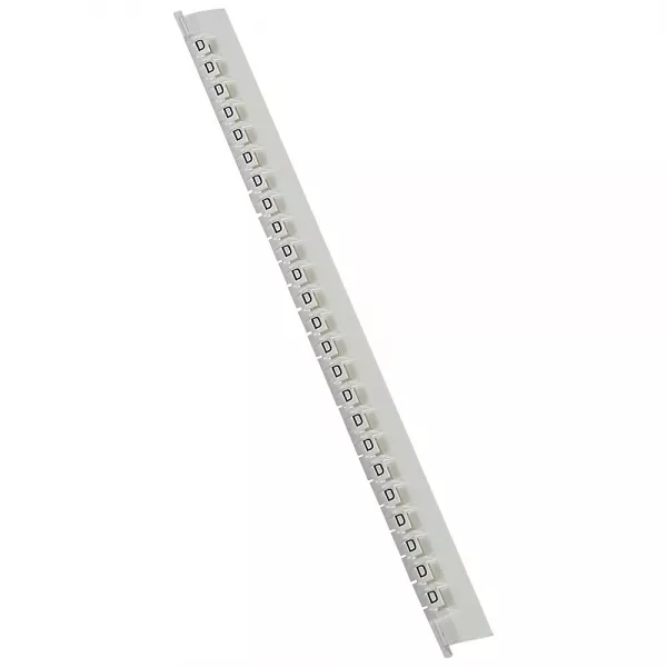 legrand-r�glette 24 rep�res m�mocab largeur 2,3mm + lettre majuscule d noir/fond blanc (037829)