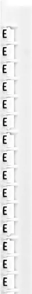 legrand-r�glette 24 rep�res m�mocab largeur 2,3mm + lettre majuscule e noir/fond blanc (037830)
