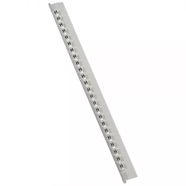 legrand-r�glette 24 rep�res m�mocab largeur 2,3mm + lettre majuscule h noir/fond blanc (037833)