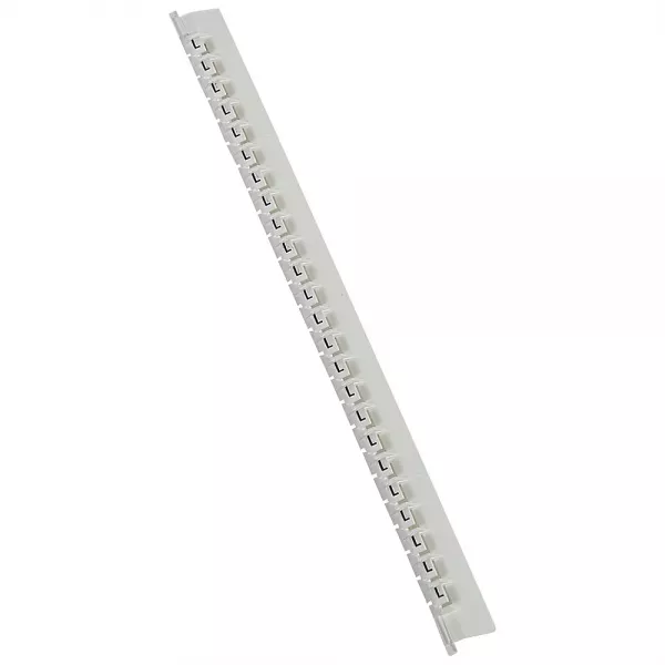legrand-r�glette 24 rep�res m�mocab largeur 2,3mm + lettre majuscule l noir/fond blanc (037837)
