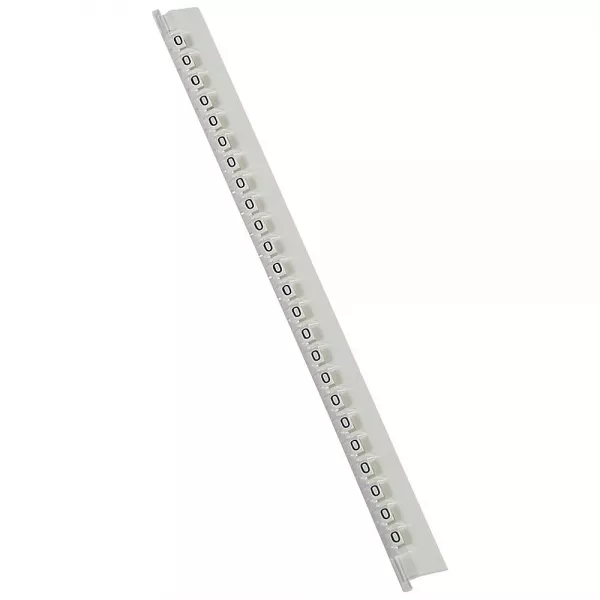 legrand-r�glette 24 rep�res m�mocab largeur 2,3mm + lettre majuscule o noir/fond blanc (037840)