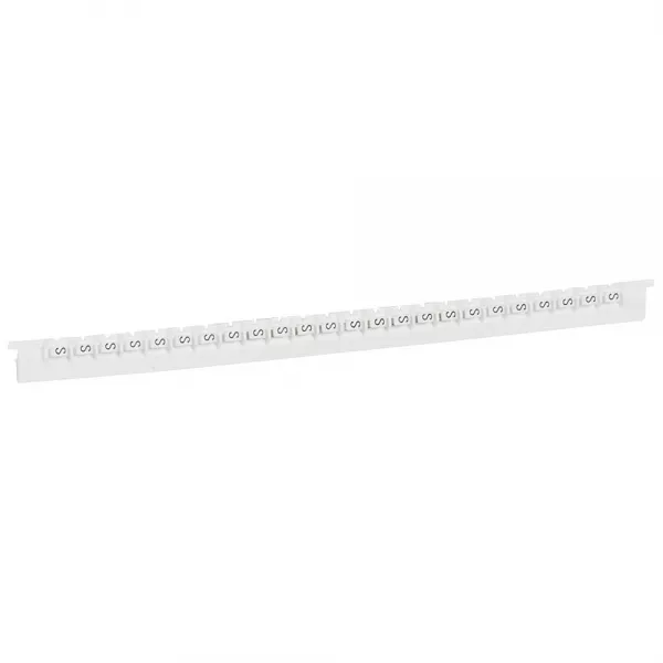 legrand-r�glette 24 rep�res m�mocab largeur 2,3mm + lettre majuscule s noir/fond blanc (037844)