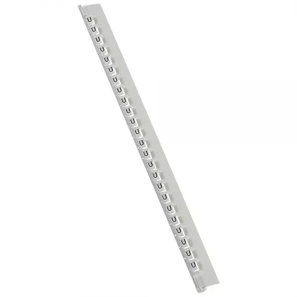 legrand-r�glette 24 rep�res m�mocab largeur 2,3mm + lettre majuscule u noir/fond blanc (037846)