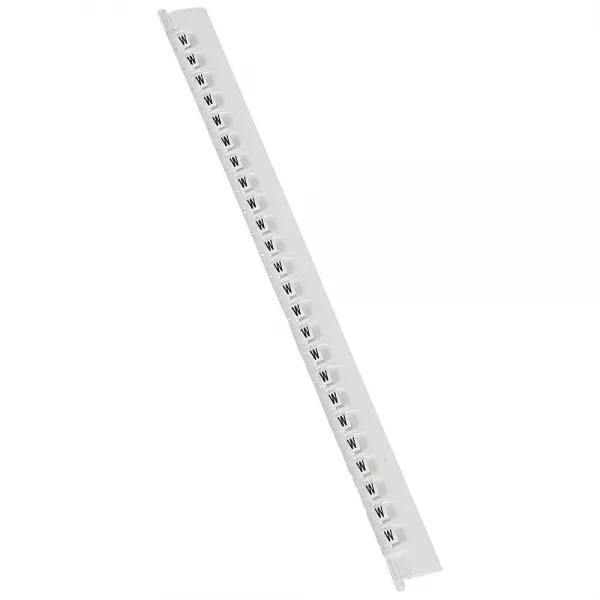 legrand-r�glette 24 rep�res m�mocab largeur 2,3mm + lettre majuscule w noir/fond blanc (037848)
