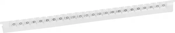 legrand-r�glette de 24 rep�res m�mocab largeur 2,3mm avec chiffre 0 noir sur fond blanc (037780)