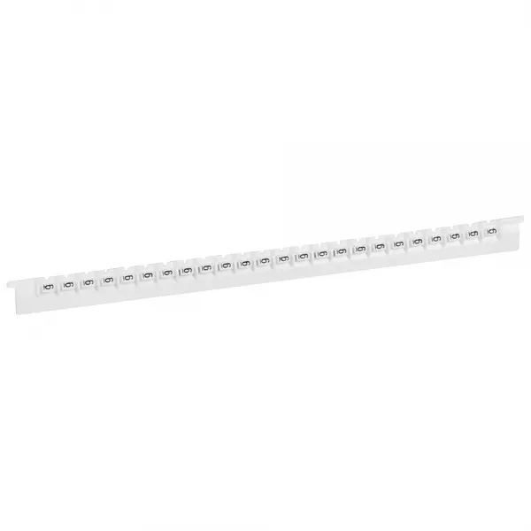 legrand-r�glette de 24 rep�res m�mocab largeur 2,3mm avec chiffre 6 noir sur fond blanc (037786)