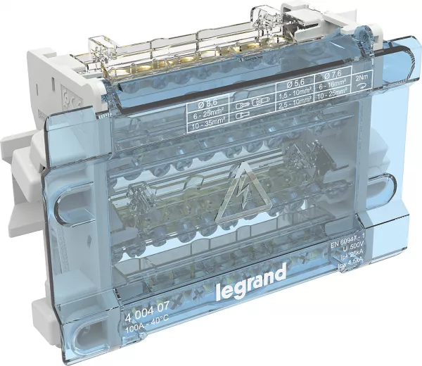 legrand-r�partiteur modulaire 4p 100a - 8 modules (400407)