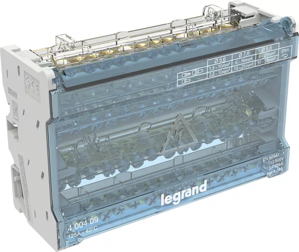 legrand-r�partiteur modulaire 4p 125a - 8 modules (400409)