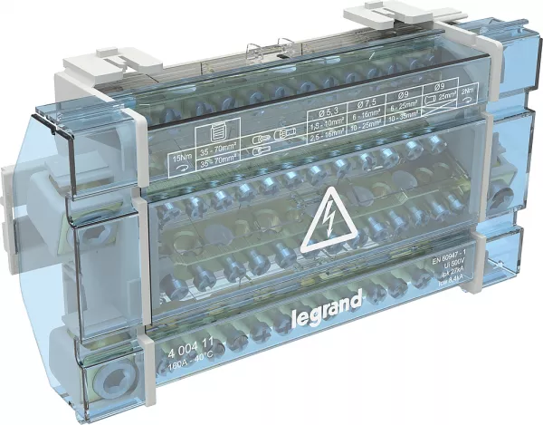 legrand-r�partiteur modulaire 4p 160a - 10 modules (400411)