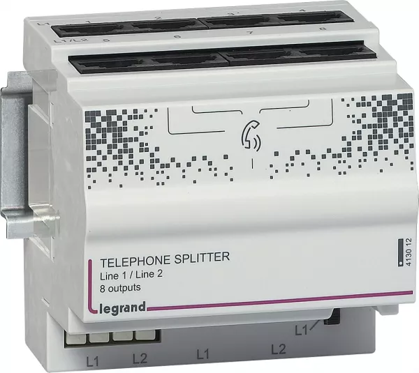 legrand-r�partiteur modulaire t�l�phonique 2x4 sorties - coffret optimum manuel - 4 mod (413012)