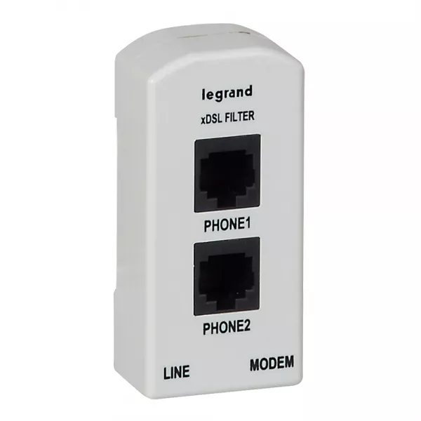 legrand-r�partiteur modulaire t�l�phonique adsl 3 sorties - 2 modules (413112)