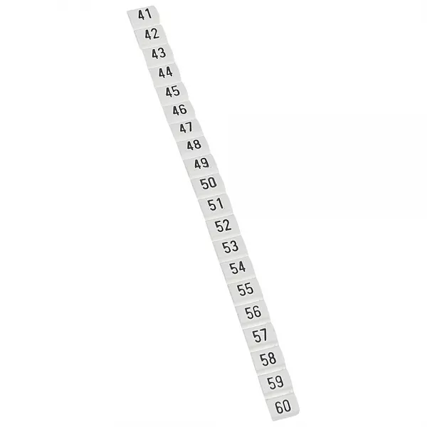 legrand-rep�re cab 3 pour filerie 0,5 � 1,5mm� - noir/fond blanc - nombres 41 � 60 (038152)