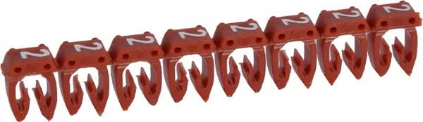 legrand-rep�re cab 3 pour filerie 0,5mm� � 1,5mm� et blocs de jonction chiffre 2 rouge (038212)
