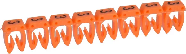 legrand-rep�re cab 3 pour filerie 1,5mm� � 2,5mm� avec chiffre 3 orange (038223)