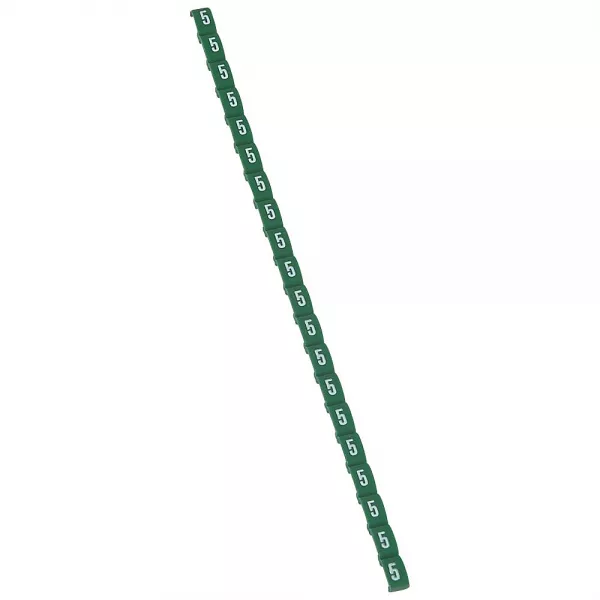 legrand-rep�re duplix conforme code couleur international - chiffre 5 sur fond vert (038405)
