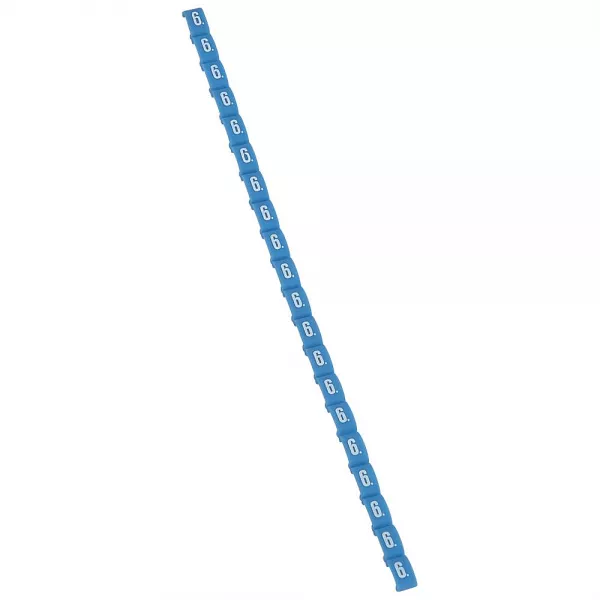legrand-rep�re duplix conforme code couleur international - chiffre 6 sur fond bleu (038406)