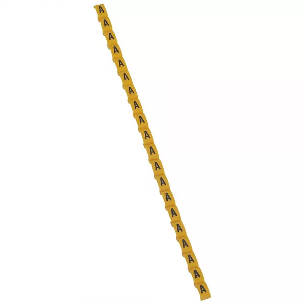 legrand-rep�re duplix lettre majuscule a noire sur fond jaune (038410)