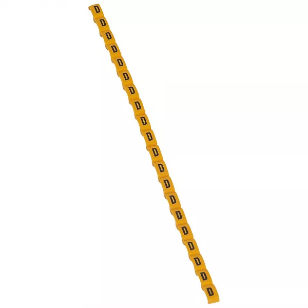 legrand-rep�re duplix lettre majuscule d noire sur fond jaune (038413)