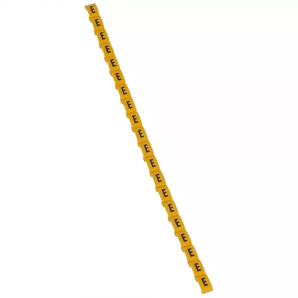 legrand-rep�re duplix lettre majuscule e noire sur fond jaune (038414)
