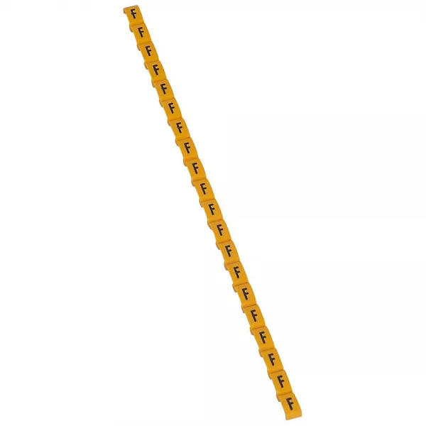 legrand-rep�re duplix lettre majuscule f noire sur fond jaune (038415)