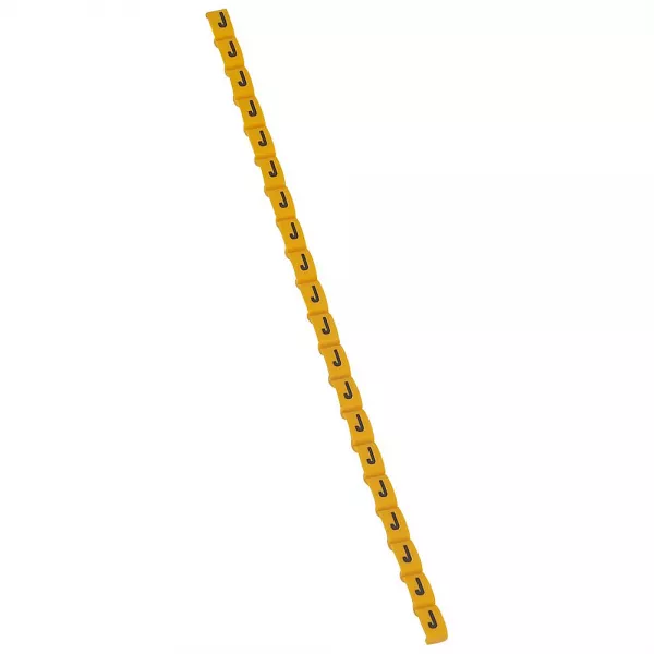 legrand-rep�re duplix lettre majuscule j noire sur fond jaune (038419)