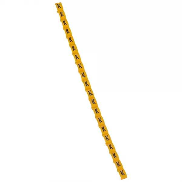 legrand-rep�re duplix lettre majuscule k noire sur fond jaune (038420)