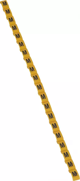 legrand-rep�re duplix lettre majuscule m noire sur fond jaune (038422)