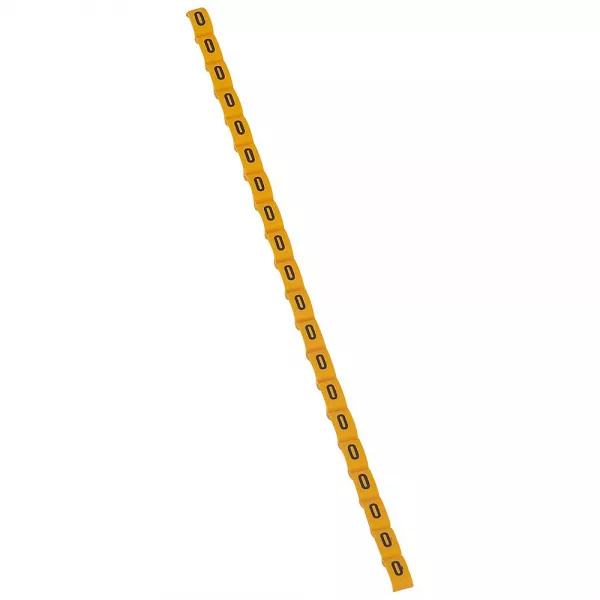 legrand-rep�re duplix lettre majuscule o noire sur fond jaune (038424)