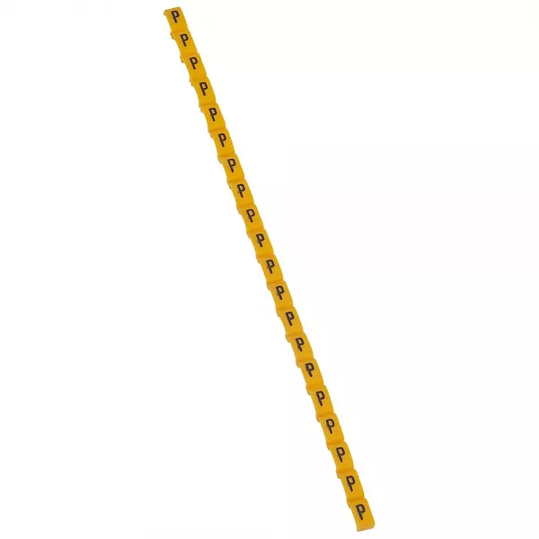 legrand-rep�re duplix lettre majuscule p noire sur fond jaune (038425)