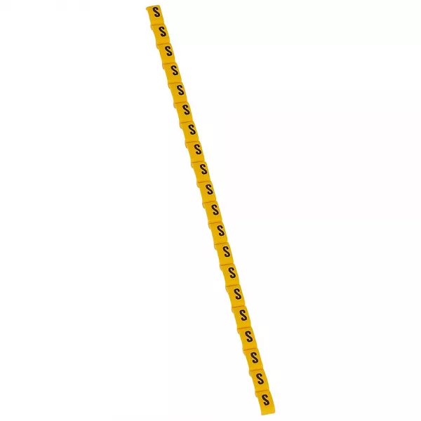 legrand-rep�re duplix lettre majuscule s noire sur fond jaune (038428)