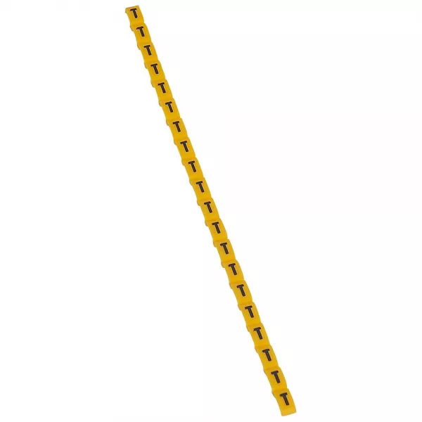 legrand-rep�re duplix lettre majuscule t noire sur fond jaune (038429)