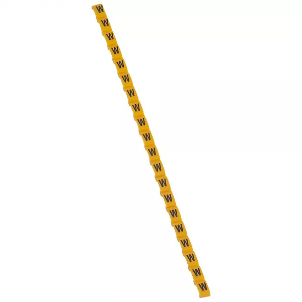 legrand-rep�re duplix lettre majuscule w noire sur fond jaune (038432)