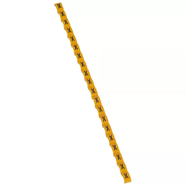 legrand-rep�re duplix lettre majuscule x noire sur fond jaune (038433)