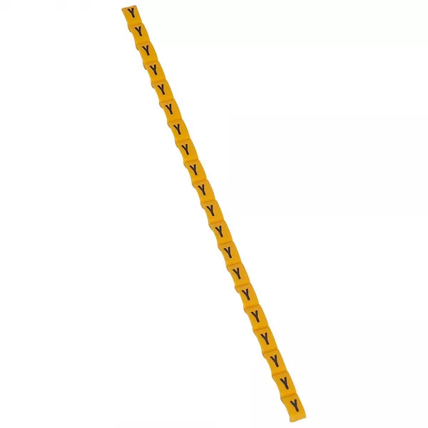 legrand-rep�re duplix lettre majuscule y noire sur fond jaune (038434)