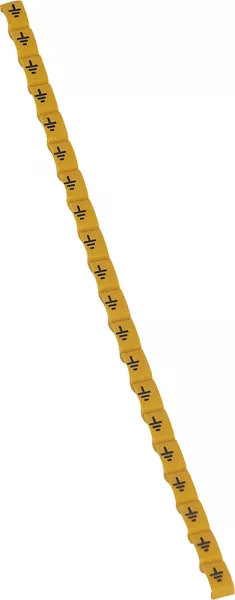 legrand-rep�re duplix signe conventionnel terre noir sur fond jaune (038446)