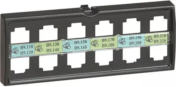 legrand-rep�re souple vierge - imprimante logicab2 - bloc doubleur 6 connecteurs rj45 (038748)