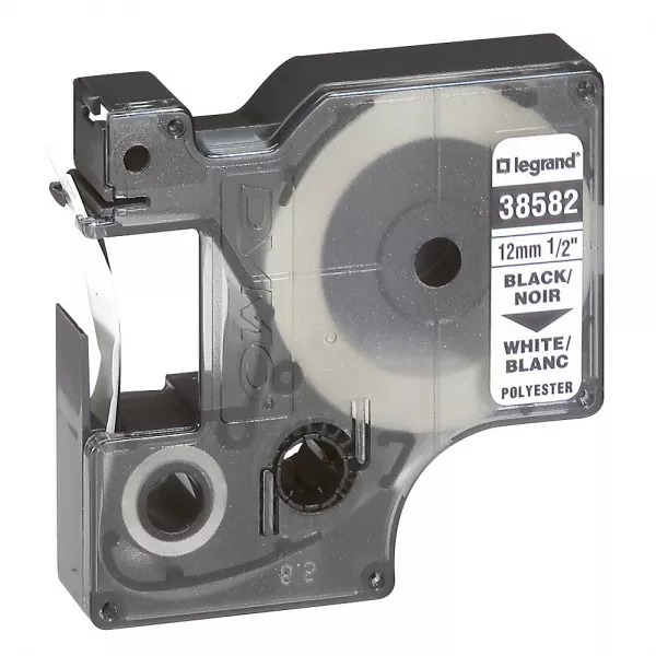 legrand-ruban pour titreuses 038580 et 038585 blanc polyester largeur 12mm - 5,5m (038582)