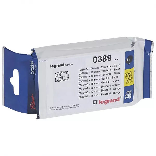 legrand-ruban titreuse logicab2 ref.038900 blanc, flexible largeur 18mm, longueur 8m (038905)