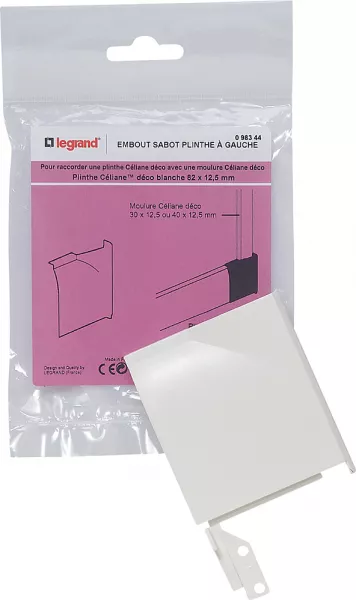 legrand-sabot gauche - pour plinthe c�liane d�co 82x12,5mm - blanc (098344)