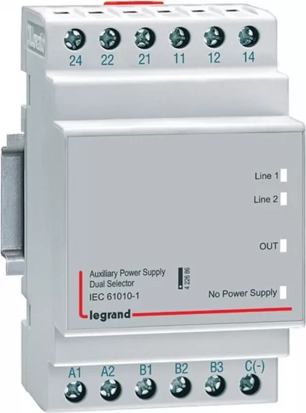 legrand-s�lecteur d\'alimentation double modulaire pour bo�tier d\'automatisme - 4 modules (422686)