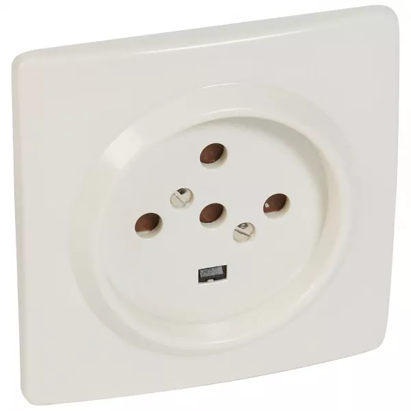 legrand-socle 3p+n+t � vis avec �clips de protection dimensions 95x95mm (055457)