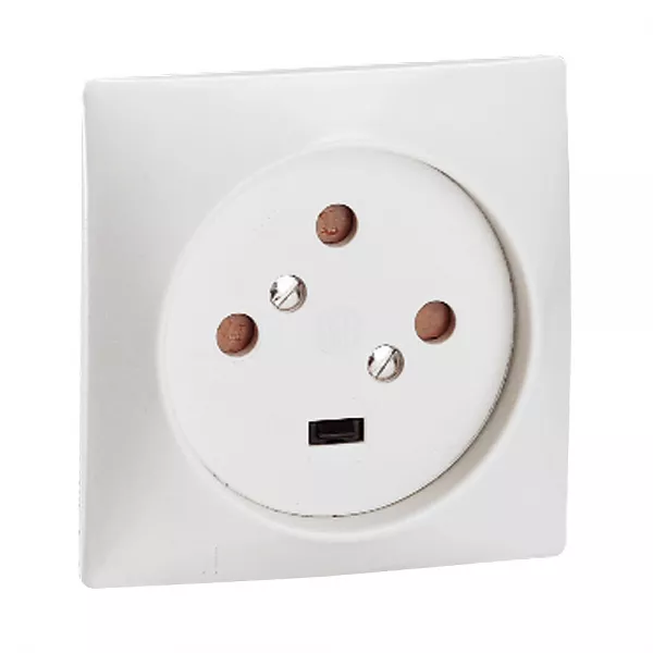 legrand-socle 3p+t � vis avec �clips de protection dimensions 80x80mm (055425)