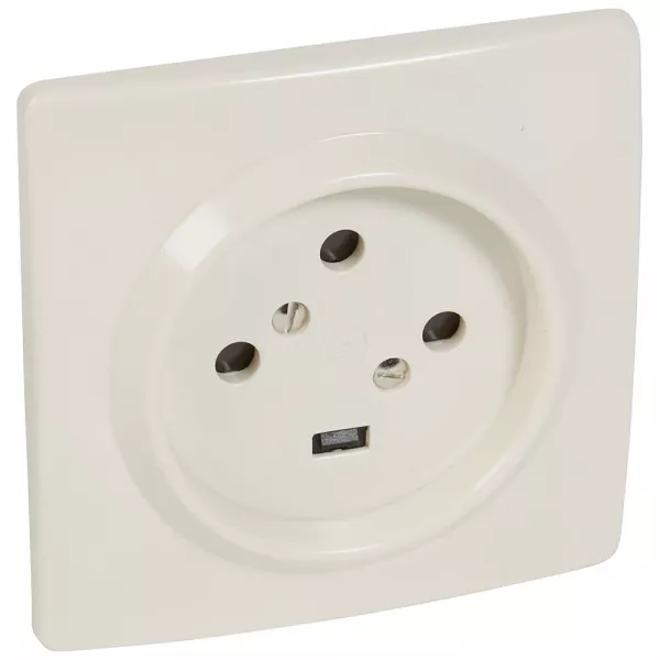 legrand-socle 3p+t � vis avec �clips de protection dimensions 95x95mm (055455)