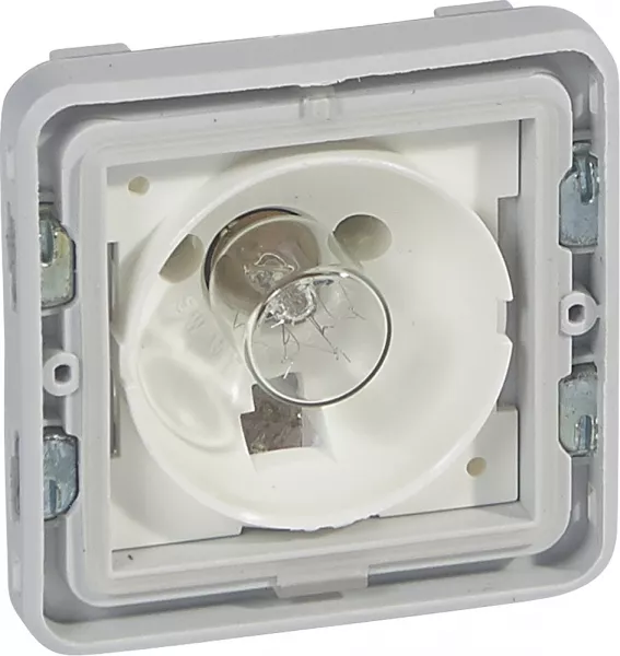 legrand-socle �tanche avec voyant plexo composable ip55 - gris et blanc (069583)