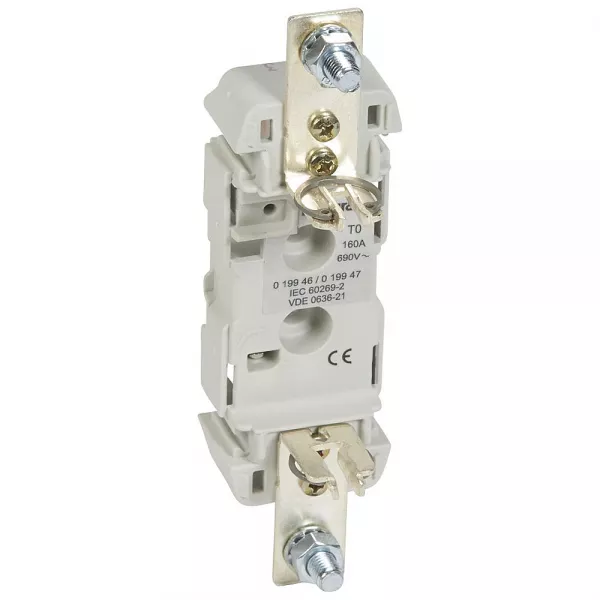 legrand-socle pour cartouche � couteau taille 0 - 1p sans minirupteur - 160a (019946)