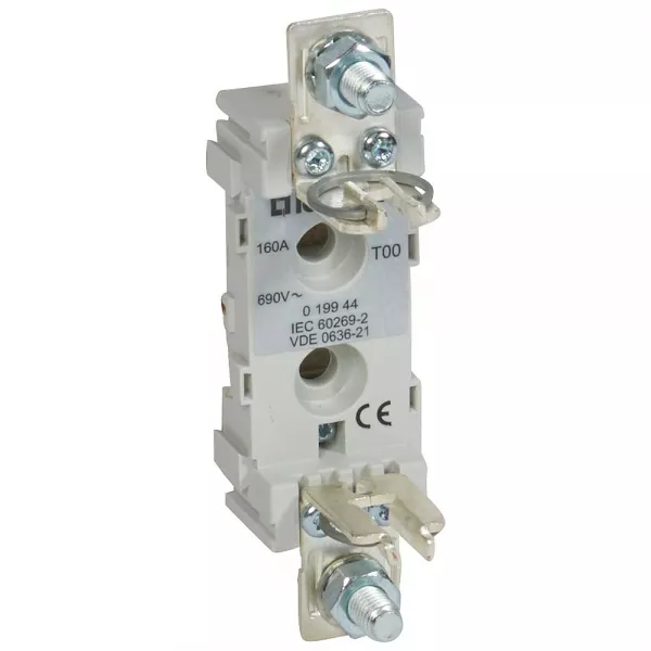 legrand-socle pour cartouche � couteau taille 000 et 00 - 1p sans minirupteur - 160a (019944)
