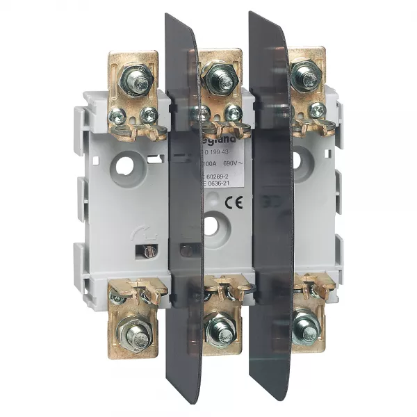 legrand-socle pour cartouche � couteau taille 000 et 00 - 3p sans minirupteur - 100a (019943)