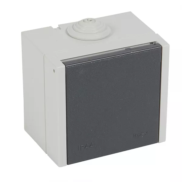 legrand-socle saillie 2p+t 20a - plexo - finition gris (055702)