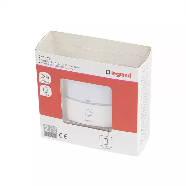 legrand-sonnette ip54 pour kit carillon s�r�nit� - blanc (094279)